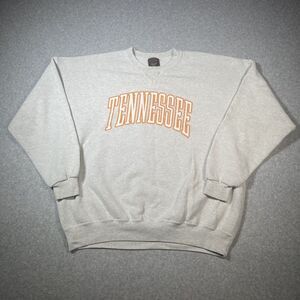 Vintage Tennessee Volunteers Pullover Adult XXL Gray Crewneck‎ Made In USA 90s